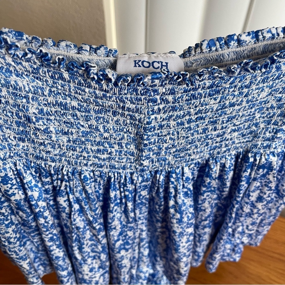 Koch Erica Skirt Shorts Blue and White Floral Size Small - Picture 6 of 13